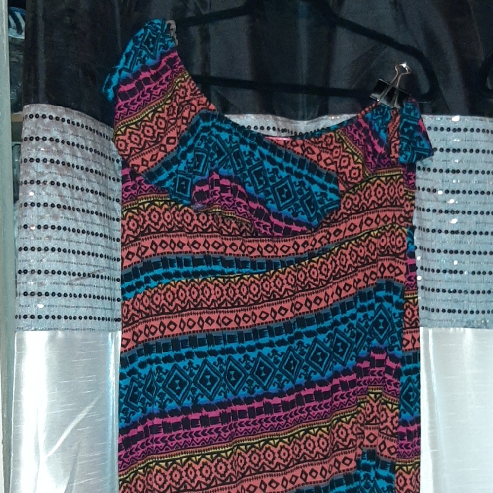 One shoulder  Maxi dress bright colors and